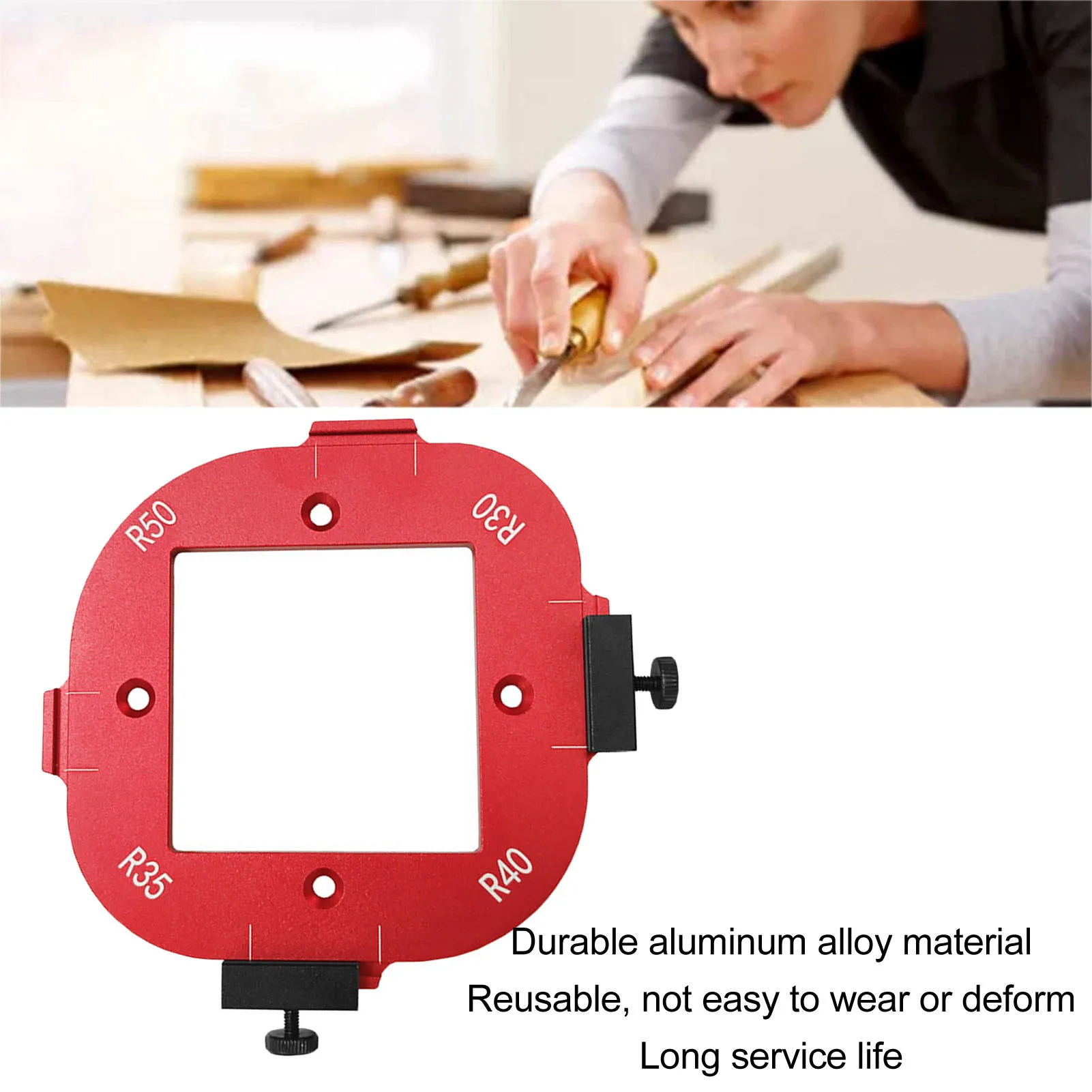Corner Radius Template 4 in 1 Round for Positioning Bit Jig Router Trimming Machine Woodworking Router Round Corner Template