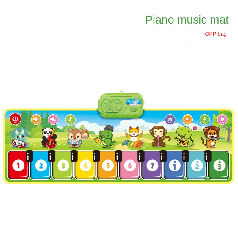110x36cm Musical Piano Mat Toddlers Floor Violin Keyboard Dance Mat with 8 instruments Sounds Baby Mat Study Educational Toys 6