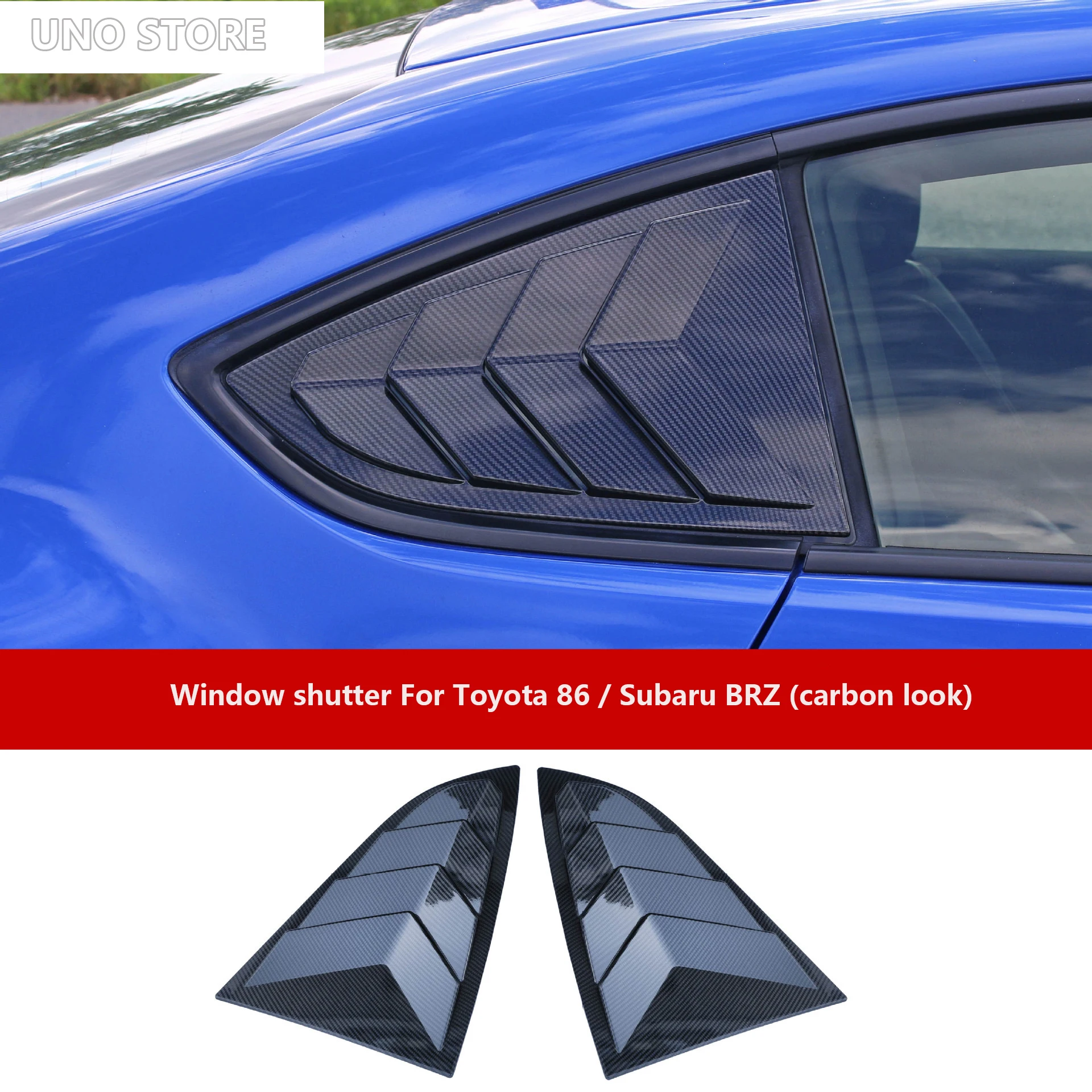 

Car Rear Louver Window Side Shutter Cover Trim Sticker Vent Scoop ABS Carbon Fiber For Toyota 86 Subaru BRZ 2022 2023
