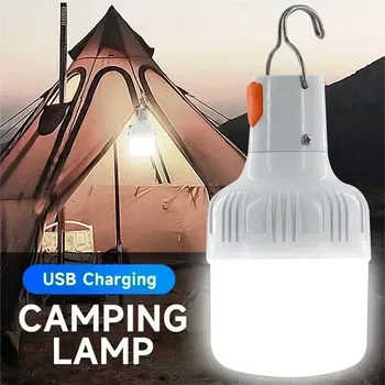 60W Emergency Light Outdoor Camping Supplies Edc Outdoor USB Rechargeable LED Light Bulb Lantern Hiking Sports Entertainment 1