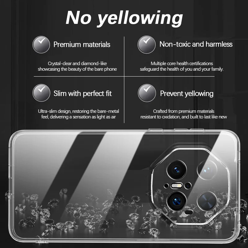 Luxury Crystal Clear Shockproof TPU Phone Case - Slim & Transparent Design