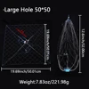 1 pc new automatic unfolding crab cage, sea fishing net, steel wire spring shrimp cage, with a unfolding diameter of 50cm 3