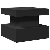 Table basse avec lumières noire 50x50x40 cm 4