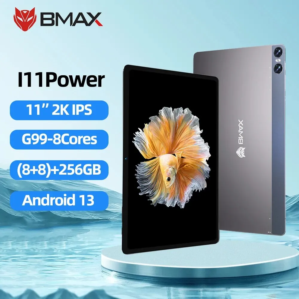 Bmax Maxpad I11 Power 16Gb Ram 256Gb Rom 11 Inch Octa Core Mtk G99 Android 13 Dual Wifi 4G Lte Telefoon Tablet Camera Bluetooth