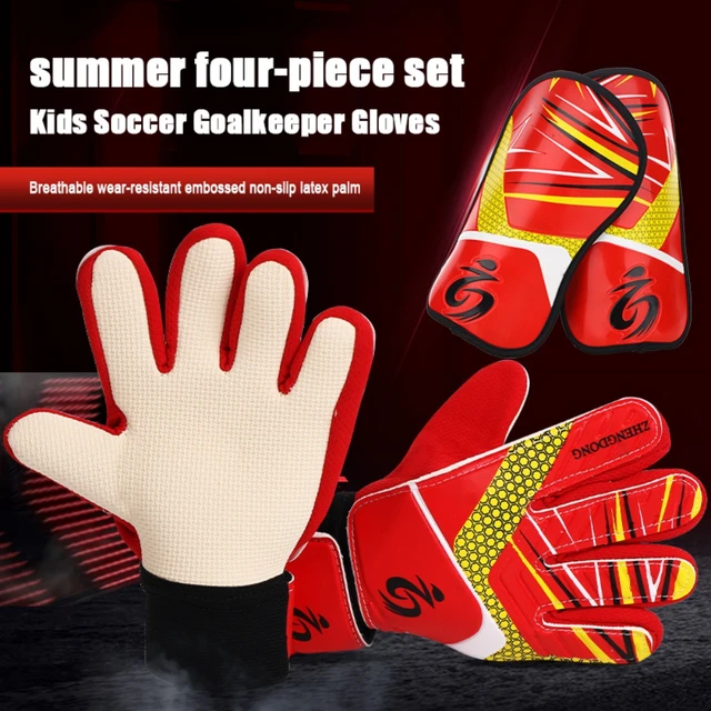 Guantes de portero de fútbol para niños, guantes de portero transpirables  para niños de 5 a 16 años, guantes de fútbol de entrenamiento de portero  suaves - AliExpress
