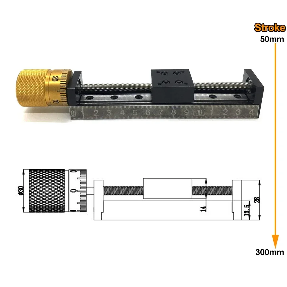 T-type Mini Sliding Table CNC Z Axis Linear Actuator NEMA11 Linear