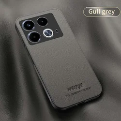 Luxury Leather Magnetic Wireless Charging Case - Premium Protection Cover for Spark 20 (GRAY)