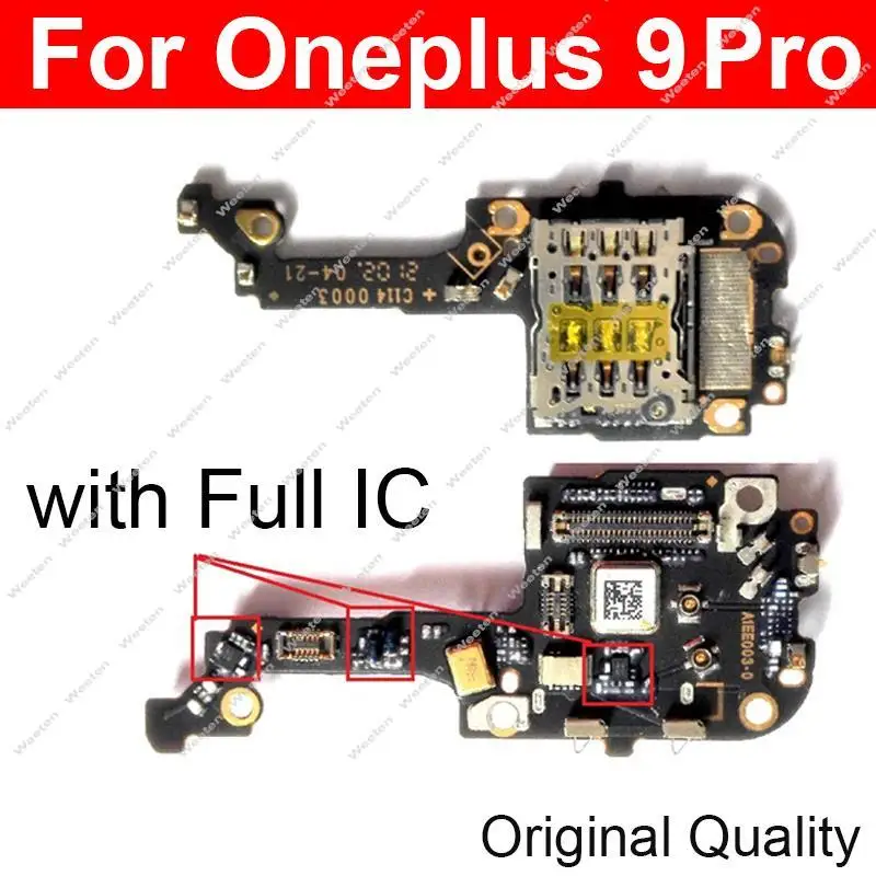 Гнездовой разъем для Oneplus One Plus 8 8Pro 8T 9 9Pro 9T 9R 9RT, гнездо для чтения Sim-карт, разъем с деталями для микрофона (art.: 3920bdaf33d56) - 3920bdaf33d56