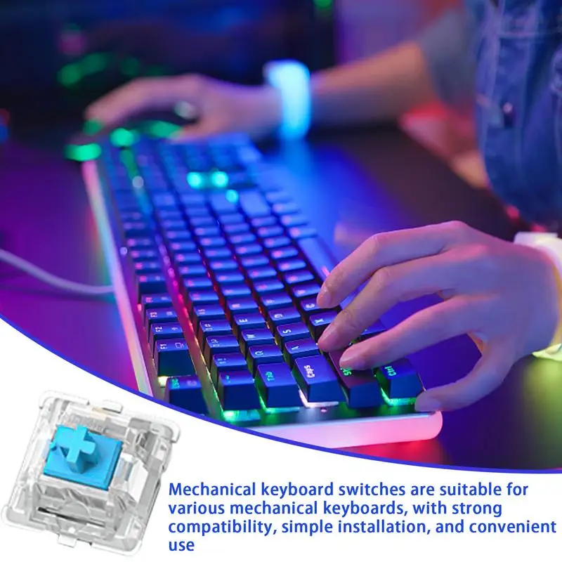 Outemu 기계식 키보드 스위치, 3 핀 클릭키 선형 촉각 사일런트 스위치, MX 스위치용 RGB LED SMD 게임, 30 개