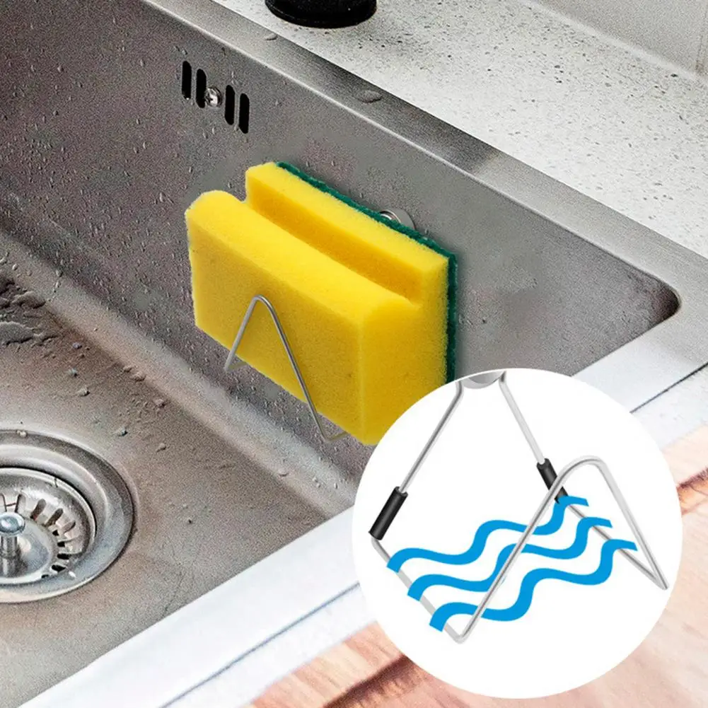 Adhesive Sponge Holder Magnetic Sponge Holder Easy Install Kitchen Sink Organizer Bracket for Hanging Sponges for Hanging