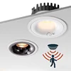 Embedded PIR Motion Sensor Spotlight COB Radar Infrared Downlight For Entrance Corridor Aisle Living Room Opening 75mm AC85-265V 1