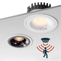 Embedded PIR Motion Sensor Spotlight COB Radar Infrared Downlight For Entrance Corridor Aisle Living Room Opening 75mm AC85-265V 1