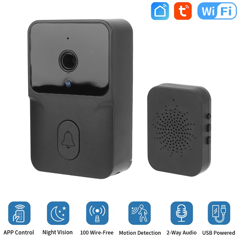 Waterproof 1080P HD Video Doorbell Smart Wireless Intercom Camera 2.4G Wifi Video Doorbell Camera HD Infrared Night Vision