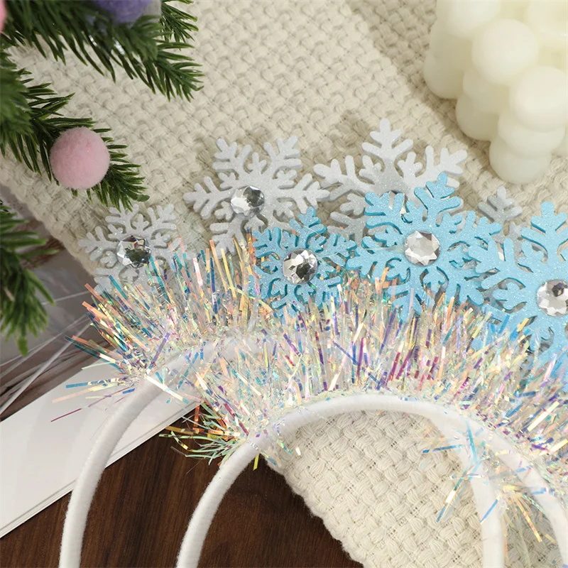 Christmas Snowflake Headband Women Girls Hair Accessories Photo Props Christmas Decoration Gifts hair accessories,hair headband