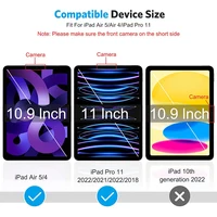 2Pcs Tempered Glass Screen Protector Cover For Apple Ipad Air 5 4 2022 2020 A2589 iPad Pro 11 2018 2020 2021 2022 Tempered Film 2