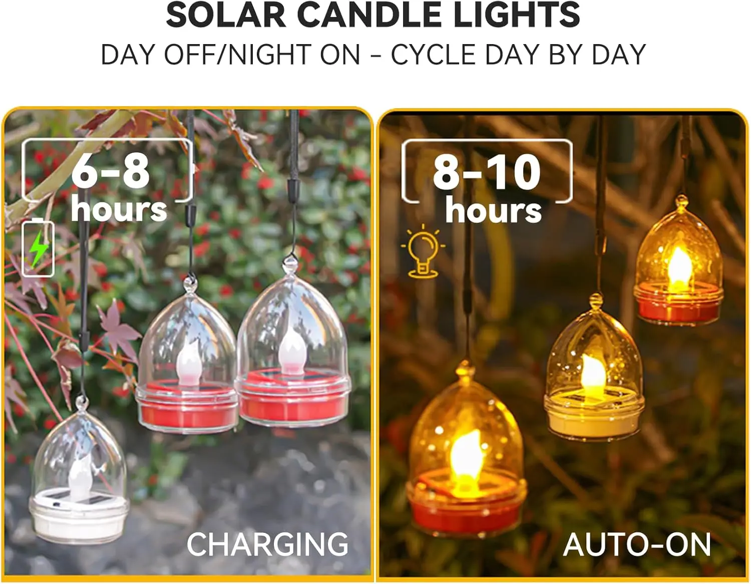 Solar Candle Lamp LED Outdoor Waterproof Christmas/Valentine's Day Atmosphere Lights Garden Landscape Villa Balcony Decor