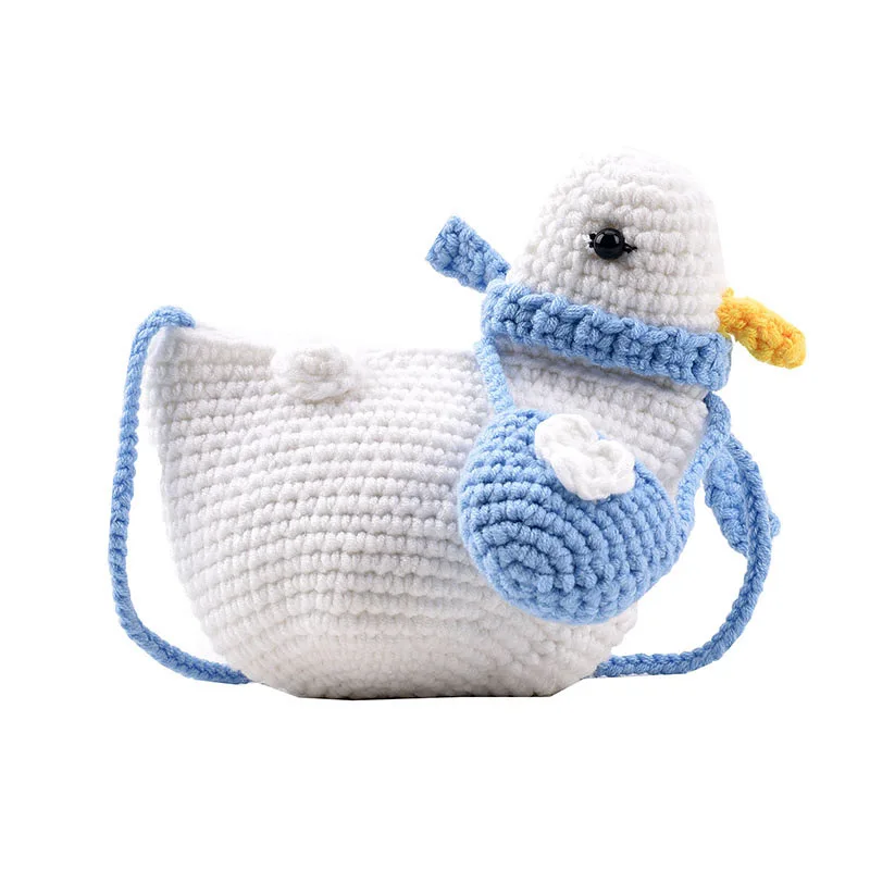 Toddler Kids Mini Cute Knitted Purse Baby Little Girls Kawaii Cartoon Duck  Shape Shoulder Bag Coin Purse Crochet Crossbody Bag - AliExpress