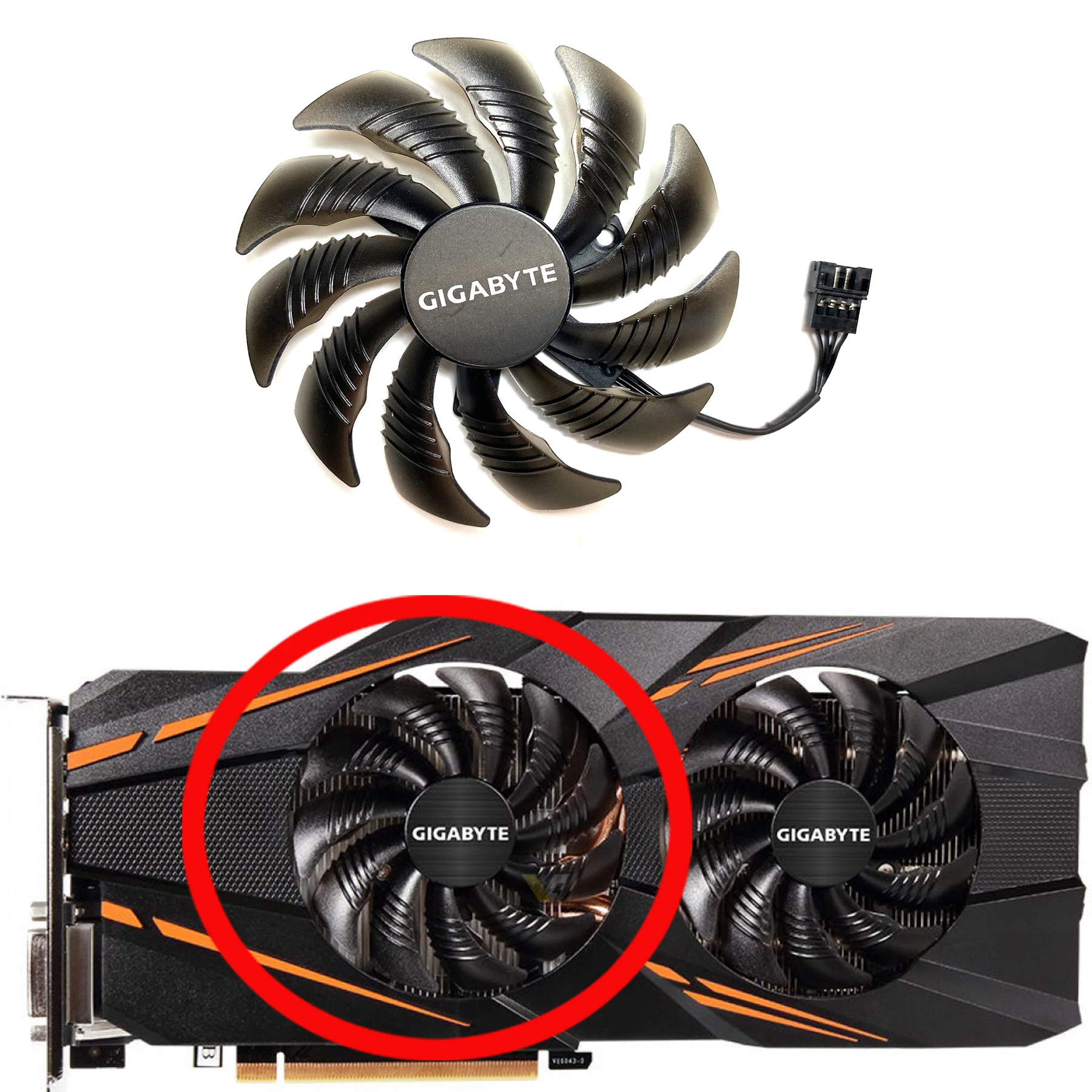 New For GIGABYTE GeForce GTX1070 1070ti WINDFORCE OC MINING