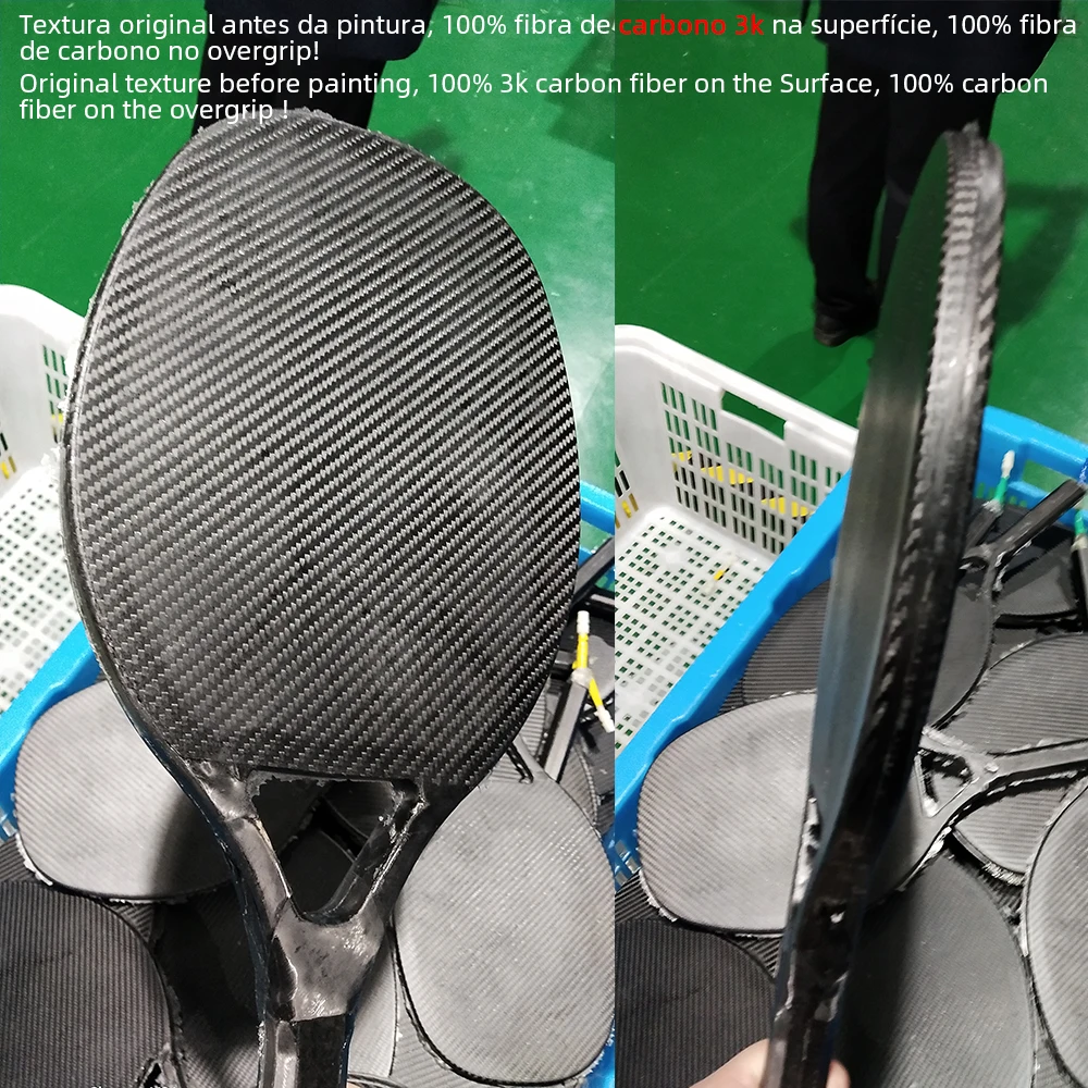 Full Carbon 3K Fiber Beach Tennis Racket Professional Racquet for Adult with Protective Bag Cover