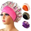 New Satin Bonnet Silk Night Sleeping Cap For Women Curly Braid Hair Multi Style Printing 1