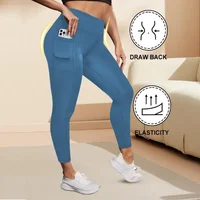 Women's High-Waisted Plus Size Yoga Leggings Butt-Lifting Workout Leggings with Pockets Elastic Activewear for Gym & Running - Image 5
