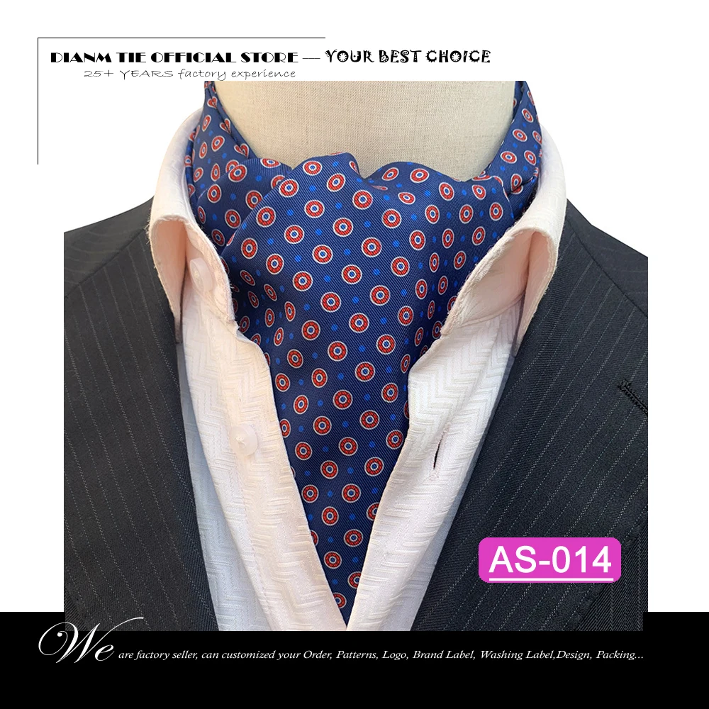 2023 Elegante Herren Ascot Krawatte Plaid Floral Krawatten Für Mann Polyester Jacquard Gewebte Krawatte Für Hochzeit Business Party Zubehör – Detail 19