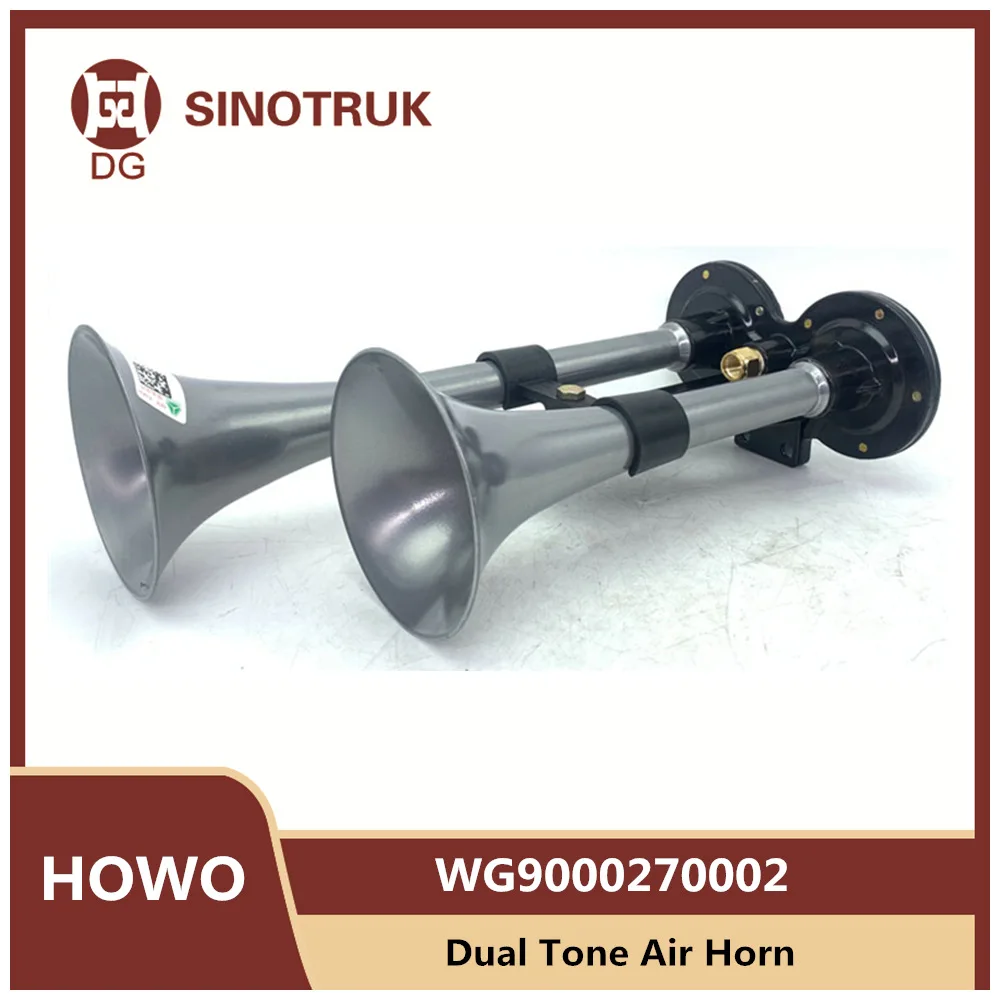 

WG9000270002 Dual Tone Air Horn for Sinotruk Howo 336 380 Steyr King Prince Hohan Air Whistle Double Rod Original Parts