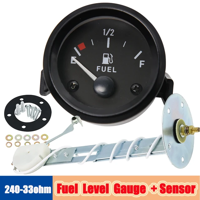 Jauge Carburant Numérique 52 Mm - Rétroéclairage Blanc, 12V - Pour Voiture, Moto, Camping-car