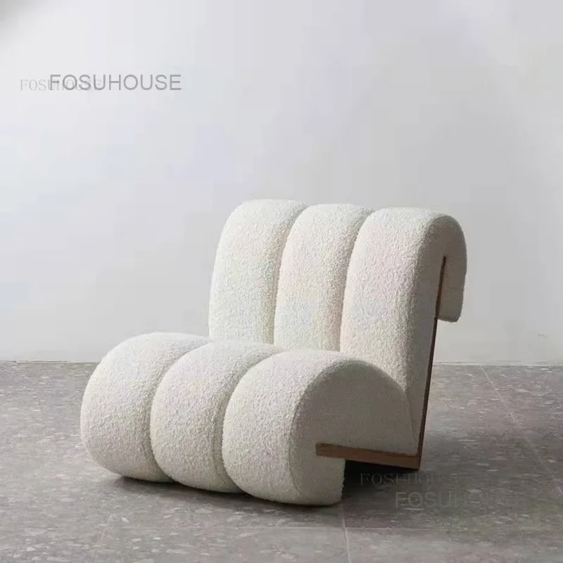 Designer New Living Room Chairs Modern Home Furniture Cashmere Solid Wood Bedroom Balcony Sofas Apartment Leisure Sofa Chair A