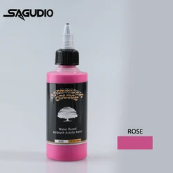 SAGUD Acrylic Matte Inks - Versatile Water-Based Paints for Creative Projects, 32 Vibrant Colors (100ML/Bottle) (ROSE)