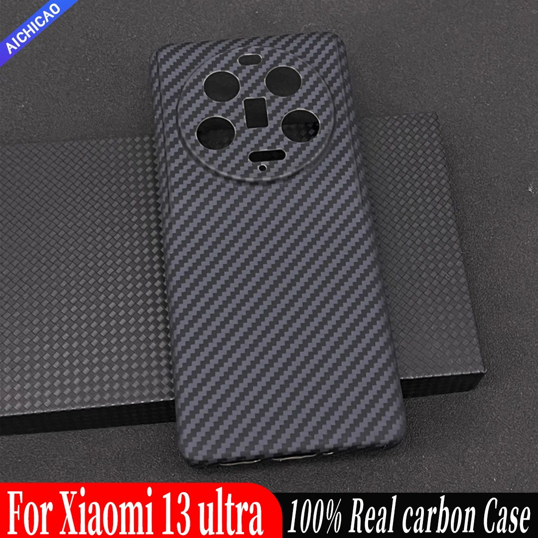 

ACC-Carbon Fiber Phone Case for Xiaomi Mi 13 Ultra Aramid Fiber High-Quality , Ultra-Thin Anti-drop Cover,