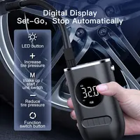 1 ensemble pompe à Air de voiture Portable Mini pompe à pneu électrique automotrice Portable sans fil affichage numérique pompe de charge 3