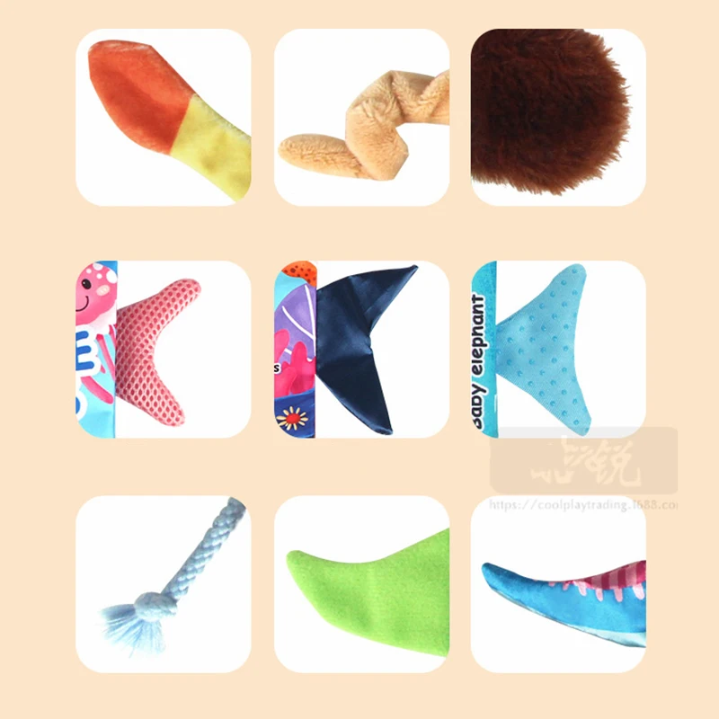 0-36M Baby Early Learning Toy Tail Cloth Book Puzzle Parent-child Interactive Sound Paper Infants Activity Toys for Babies 4