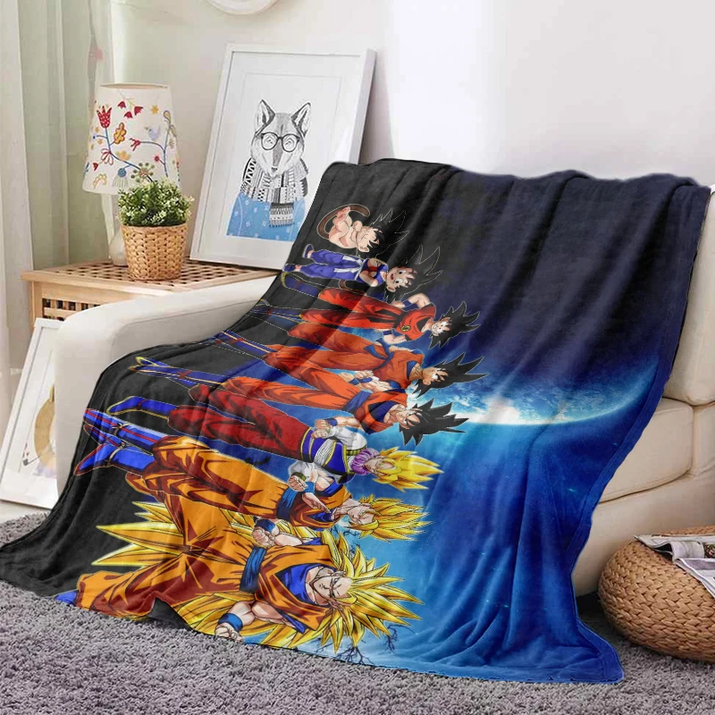 130x150cm Anime 3D D-Dragon-Ball Japan Cartoon Soft Flannel Blanket for Beds Bedroom Sofa Picnic,Throw Blanket Cover Outdoors 3