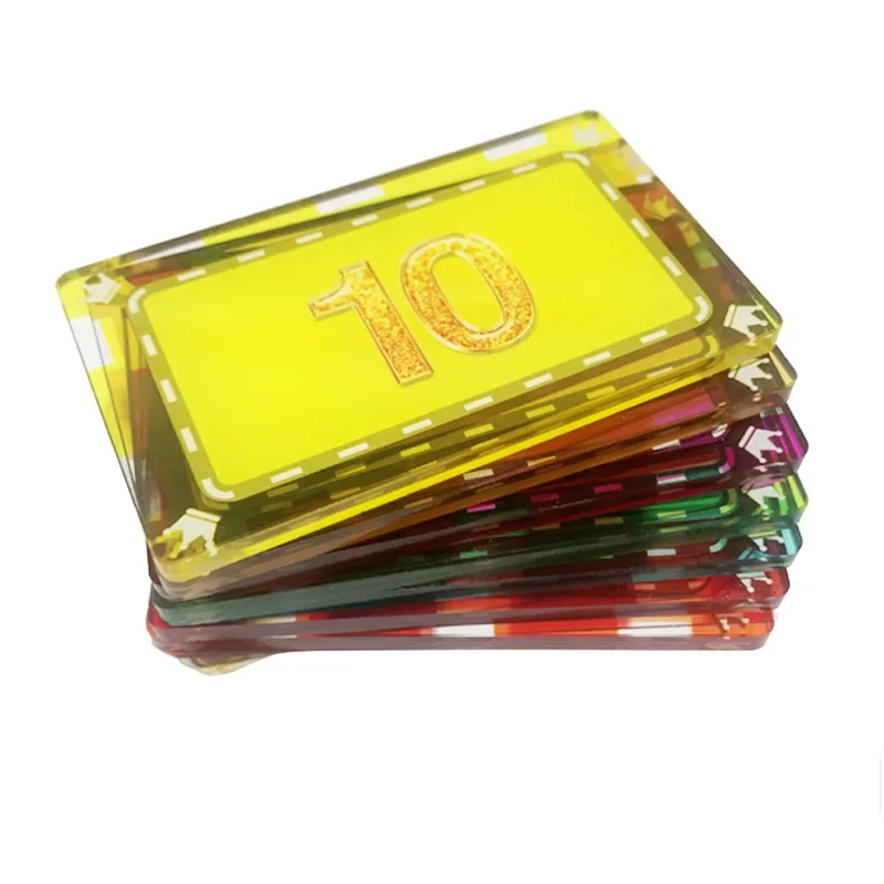 Square Round Texas Poker Chips Coins Professional Casino Poker Club Entertainment Board Games Table 10Pcs/Lot For poker chips,plastic game coins