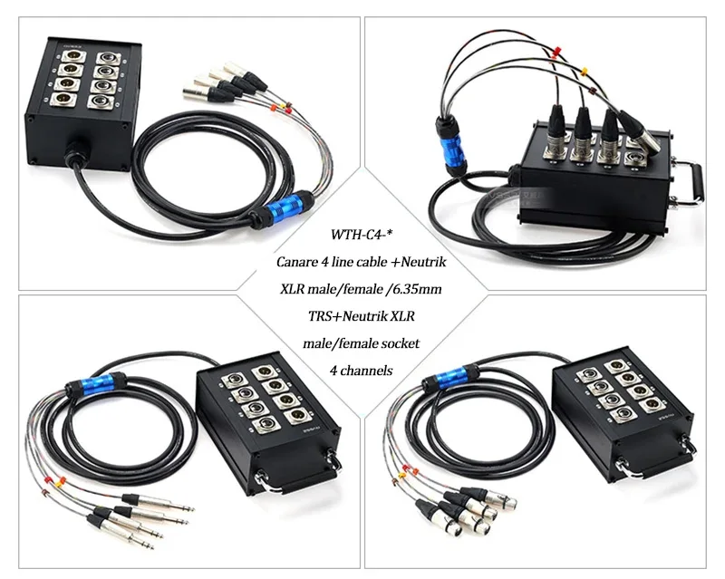 4/8/12/16/24-Kanal Bühnen-Multicore-Audiokabel XLR/6,35mm TRS Patchbay 5-30m für Mischpultverbindung – Detail 11