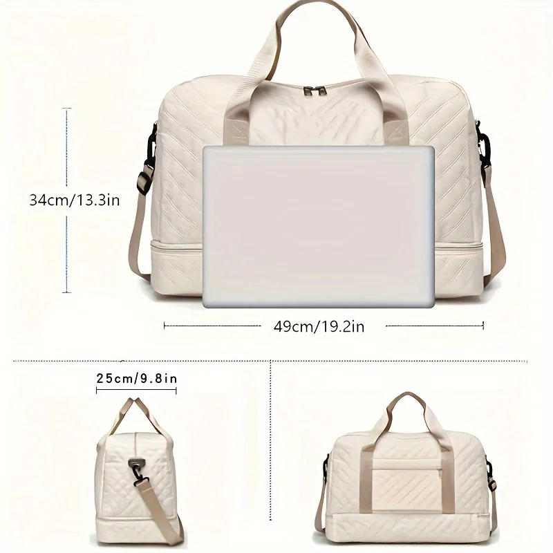 1Pcs WomenTravel Handbag Large Capacity Travel Luggage Portable Suitable Short Long Distance Travel Fitness Storage Bag 6