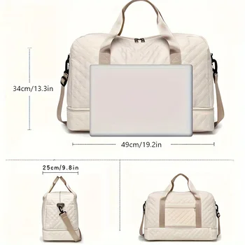 1Pcs WomenTravel Handbag Large Capacity Travel Luggage Portable Suitable Short Long Distance Travel Fitness Storage Bag 6