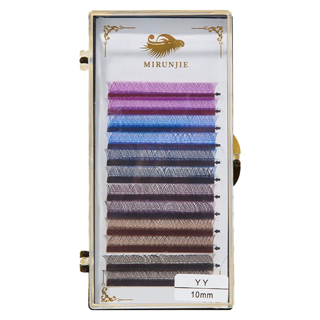 Soneed 10-15mm YY Premade Fans Eyelash Y Shape Individual Colored Lashes Fashion Extension Makeup Tools High Soft Quality Lash 2 Boxs-HD51