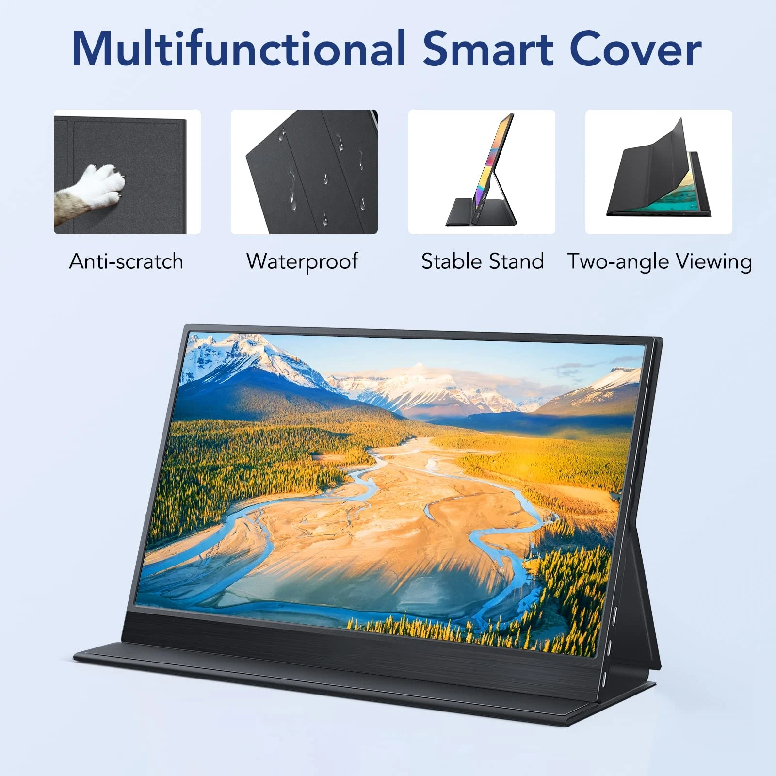 Bimawen 15.6 ġ ġ  ÷ ޴ , 1080P HDR 100% sRGB IPS ȭ, USB C  Ŀ , Ŀ ĵ