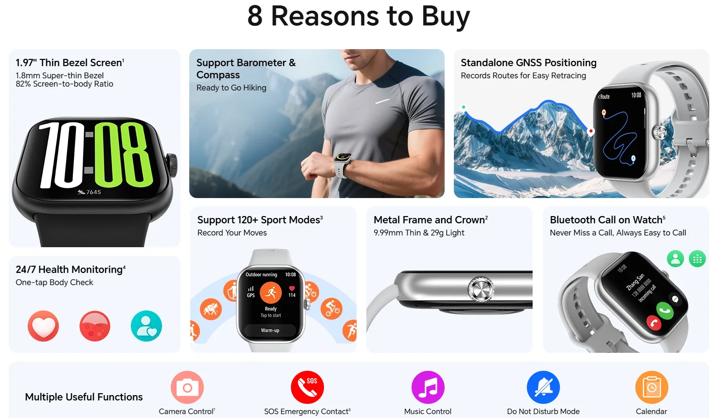 HONOR CHOICE Watch 2 Pro, Globale Version Smartwatch, 1,97-Zoll AMOLED-Bildschirm mit Schmalem Rahmen, HONOR CHOICE INFOWEAR Watch 2 Pro – Detail 2