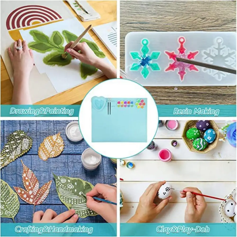 20x16 Silicone Art Mat Silicone Painting Mat Silicone Art Mat With Cup For  Toddler Drawing Classes Crafts Diy Arts Crafts - Drawing Toys - AliExpress