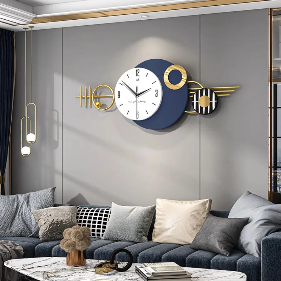 

Home Wall Clock Decoration Hand Elegant Gift Round Home Wall Clock Pieces Art Number Gold Modern Design Reloj Pared Wall Decor