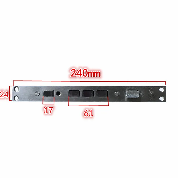 Door Lock Mini Padlock Locker Lock 24x240mm Universal Narrow Security Mortise Door Lock body Size 70*45MM 70*50 MM Mortise door Locks Accessories