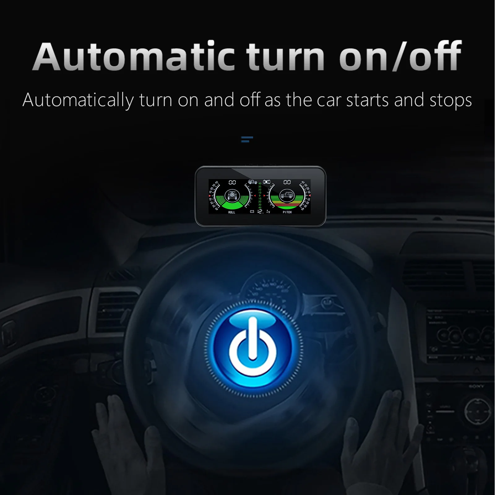 M50 GPS Smart Inclinometer Off-road 4X4 Car Digital Display Tilt Roll Pitch Angl