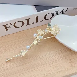 Elegant Women's Butterfly & Star Antique Style Pearl Hair Clip (B)