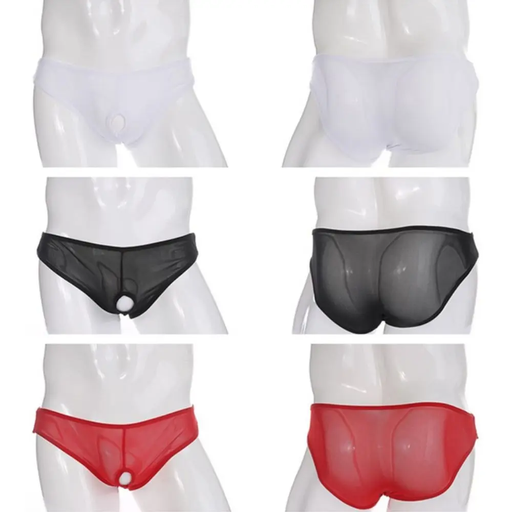 

Sexy Underwear Gay Slips Lingerie Men Hollow Open Crotch Mesh Thong Fun Underwear Sexy Perspective Underwear Panties And Thongs