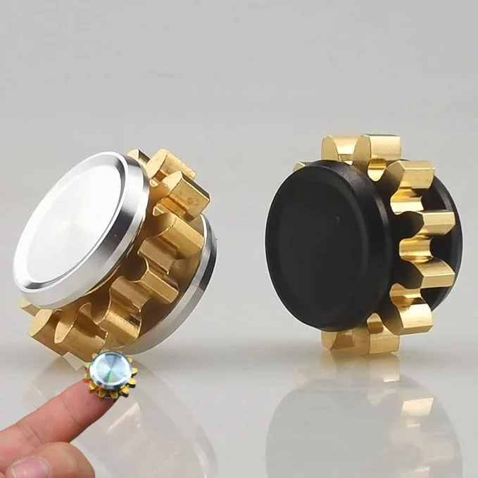 Compact Metal Gear Fidget Spinner - Stress Relief Toy