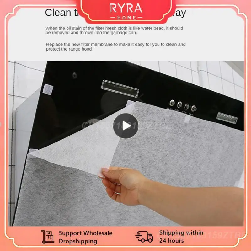 Bagged Oil Filter Paper Strong Heat Resistance Easy To Operate Oil Filter Paper For Range Hood Non-woven Fabric 3 Specifications