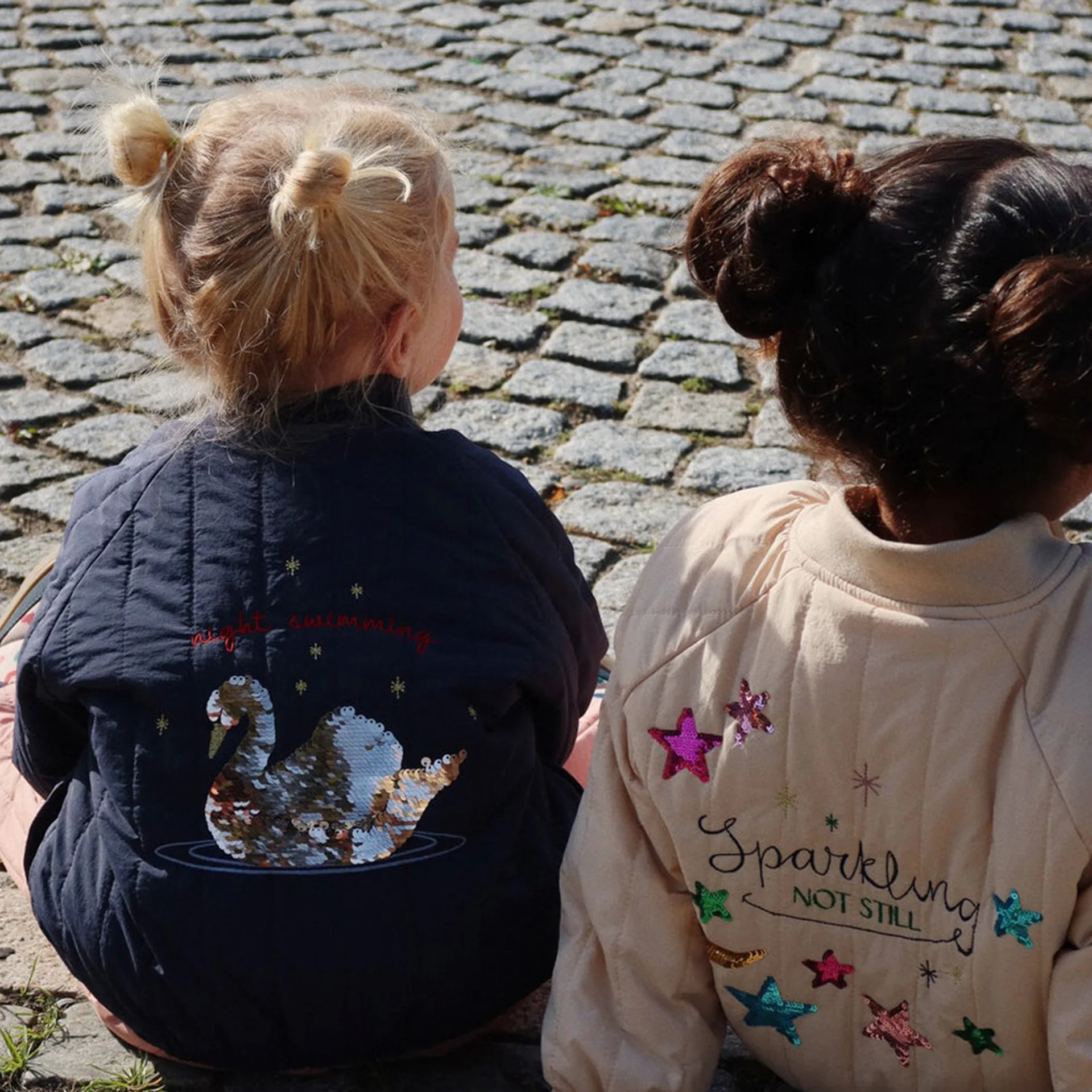 Children's Jacket Autumn/Winter KS New Nordic Style Cartoon Warm Flight Jacket for Boys and Girls Winter Add fluff